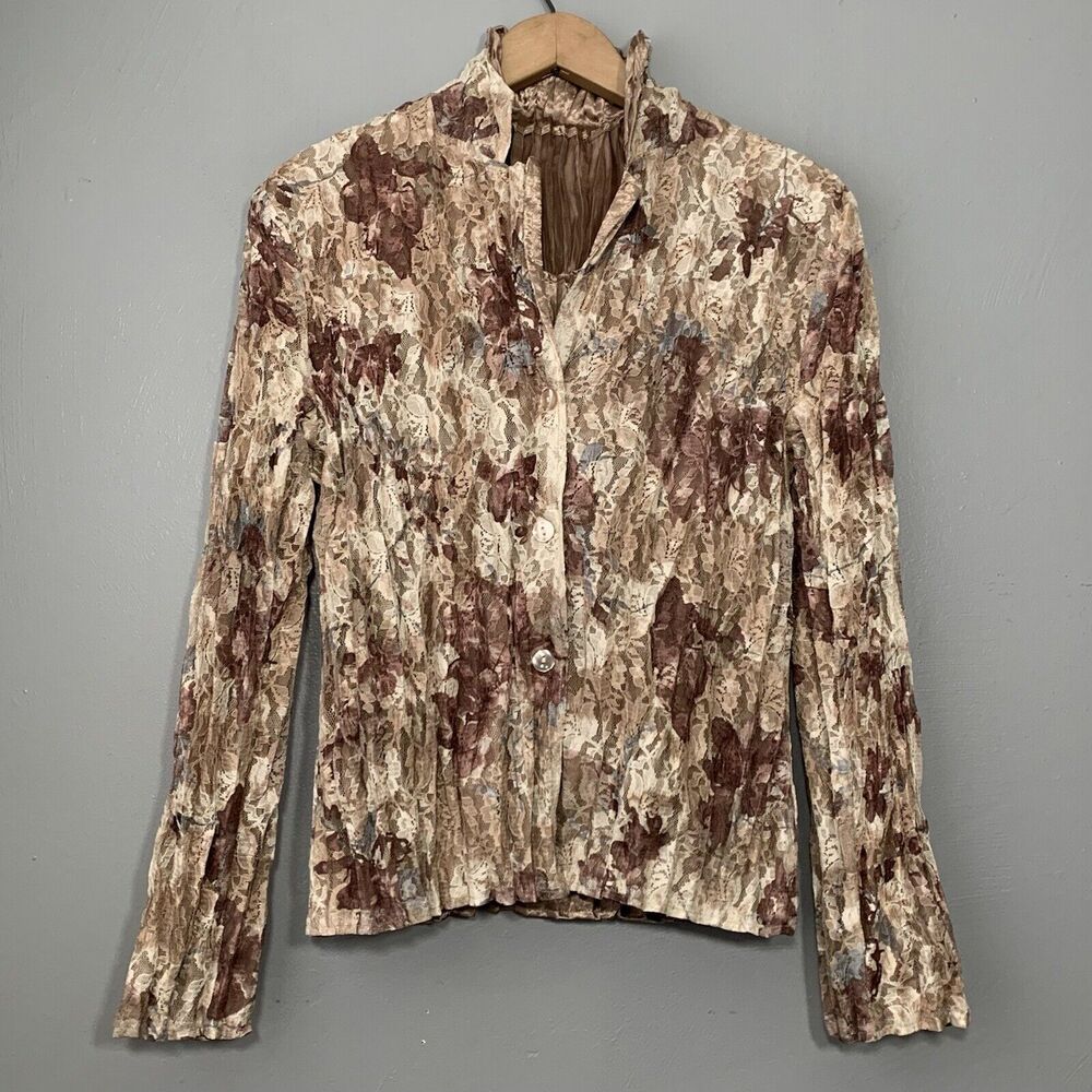 Pleated Satin Lace Top Size Small Boho Fairy Grunge Romantic Blouse Tank Set